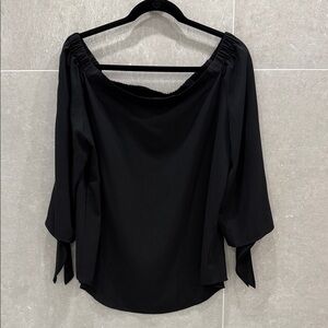 Chico's Black Off-Shoulder Blouse
